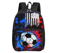 OREURUIK Zaino con Tasca Frontale Quadrata con Modello di Calcio per Ragazzi e Ragazze I Migliori Regali 3D Cartoon SchoolBags per Bambini