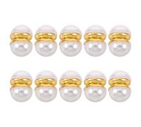 ORFOFE 10 Paia Fermagli per Velo da Sposa con Perle Doppia Faccia Magnetici Accessori Leggeri e Antivento per Matrimoni all Aperto Clip per Velo e Abito Nuziale Supporto Naturale e