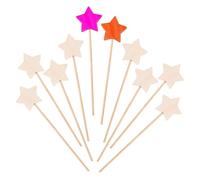 ORFOFE 10 pezzi Bacchette Magiche a Forma di Non Verniciate per Lavoretti Creativi Festa e Gioco Manuale Bambine