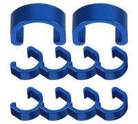 ORFOFE 10 Pezzi Clip Fermo Cavi Bici in Alluminio Leggero Fermacavi U Forma di C per Mountain Bike, Biciclette da Strada e Fissaggio Cavi Freni e Deragliatori Clip Tubo Rigido Colore Blu