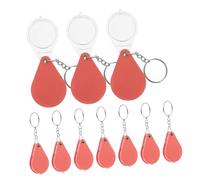 ORFOFE 10 Pezzi Mini Lente d Ingrandimento Portatile con Portachiavi Lente Acrilica Pieghevole con Copertura Protettiva Ingrandimento Preciso per Gioielli Lettura Monete e Artigianato