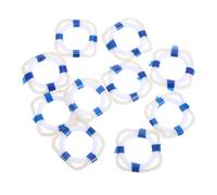 ORFOFE 10 Pezzi Miniature Salvagente Decorativo Piccolo Anello Nuoto per Mini Casa Giardino Te Blu