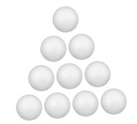 ORFOFE 10 Pezzi Palline Craft Solide in Polistirene Bianco per Decorazioni Natalizie e Fai da Te