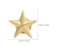ORFOFE 10 Pezzi Spille da Petto in Rame Dorato a Forma di Stella a Cinque Punte, Distintivi Stellari Decorativi in Metallo per Abbigliamento, Accessori per Giacche, Cappelli e Borse,