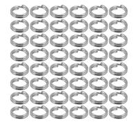 ORFOFE 100 pezzi Anelli O-ring Inossidabili per Pesca Connettori Doppio Cerchio Accessori Leggeri e Resistenti per Collegamento Esche e