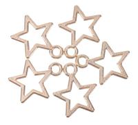 ORFOFE 100 pezzi Ciondoli Hollow Out Stella Cinque Punte in Dorata Charms per Collane DIY Accessori Decorativi per Gioielli Fatti Mano Facili da Usare per Adulti