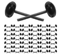 ORFOFE 100 Pezzi Occhi di Vetro Neri per Bambole e Peluche Fai da Te Occhi di Sicurezza Rotondi per Amigurumi Artigianato e Cucito Creativo