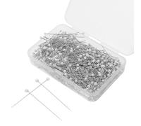 ORFOFE 1000 Pezzi Spilli da Cucito Multiplo e Posizionamento con in Vetro Bianco 2 Scatole per Sartoria Dressmaking Tessuto