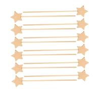 ORFOFE 12 Pezzi Bacchette Magiche a Stella in Legno Grezzo Fai da Te per Feste Cosplay Decorazione Creativa