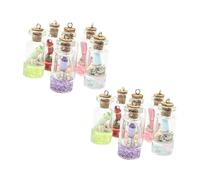 ORFOFE 12 Pezzi Ciondolo in in Desiderando Collana Fiale Pendenti Chiaro Pendente a Mini Ciondoli Per Bottiglie Dei Desideri Colorato Resina