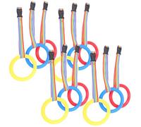 ORFOFE 12 Pezzi Corda da Passeggio con Maniglie Rotonde per Guinzaglio Sicurezza Antismarrimento con Anelli in Plastica Corda Educatore Asilo per Gruppi Outdoor e Scuola