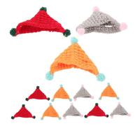 ORFOFE 12 Pezzi Mini Knit Hats in Wool Yarn Handmade Miniature Beanies For Dolls Small Pets DIY Crafts Festive Birthday Holiday Decorations