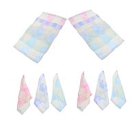 ORFOFE 12 pezzi Panni Assorbenti in Cotone per Ragazzo Ragazza Asciugamano Morbidissimo per Panni Spugna Colorati con Fantasie Delicate Adatti Maschietti e Femminucce Sicuro e