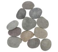 ORFOFE 12 Pietre Lisce Naturali da 5-8 CM per Dipingere Sassi Piatti Fai da Te per e Adulti Ciottoli Grandi da Giardino per Decorazioni Creative Interne ed Esterne