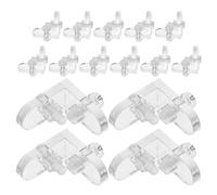 ORFOFE 15 pezzi Supporti ad Angolo Trasparenti in Acrilico per Scatole Espositive Kit per Montaggio Display Braccetti Angolari Rimovibili Resistenti per Vetrinette e Scatole