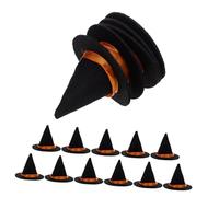 ORFOFE 16 bottiglia vino da strega decorazione mini cappello Mini cappelli per decorazioni da minuscoli cappelli da strega provato Nero