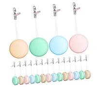 ORFOFE 18pezzi Salviette Pulisci Schermo Forma Macaron Detergenti per Schermi di Cellulari Tablet e Computer Ciondoli Decorativi per Borse e Portachiavi