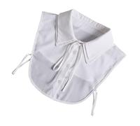 ORFOFE 1pezzi Colletto Finto in Chiffon per Camicie Donna Colletto Finto Bianco Doppio Design Accessorio Moda Facile da Pulire
