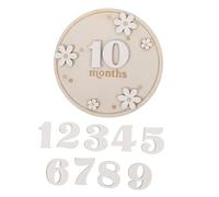 ORFOFE 1set Cartoline Legno Per Del Segni Mensili Per Design Elegante e Sicuro Per Shower e Rivelazioni Di Genere