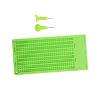 ORFOFE 1set Lavagna Braille Con Punteruolo Tavoletta Per Scrittura Braille Plastica Per Ciechi Con Penne e Piastra Utile Per Apprendimento e Studio Degli Non Vedenti