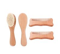 ORFOFE 1set Per Legno Di Faggio Kit Con Spazzole e Pettini Per La Salute Del Capelluto Accessori Naturali Per La Della Testa Dei