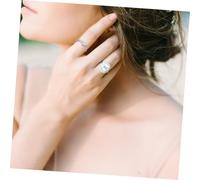 ORFOFE 2 pezzi Anelli Romantici in Rame Premium Design Semplice e Leggero Anelli Decorativi Moda per Regalo Speciale per Fidanzati e Amici