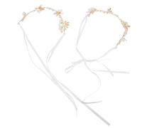 ORFOFE 2 Pezzi Cerchietti Nuziali con Coroncina Artificiali per Sposa Accessori Eleganti per Matrimonio Boho e Foto Fasce Floreali Handmade per Party e Shooting