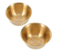 ORFOFE 2 Pezzi Ciotole Offerta Tempio Cinesi in Rame e Cerimonie Religiose Decorazione Casa e Altare Resistenti Corrosione Versatili per Riti Spirituali e Uso Decorativo