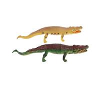 ORFOFE 2 pezzi Giocattoli Coccodrillo Modelli Plastica Realistici con Suono per Animali Riproduzione Vivid e Morbidi Educativi e Divertenti per Giochi e Bagnetto