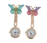 ORFOFE 2 pezzi Orologio da Tasca per Infermiera in Quarzo Design Elegante con Quadrante e Materiale Durevole Orologio Taschino Professionale per Donna Gadget Pratico per Divisa