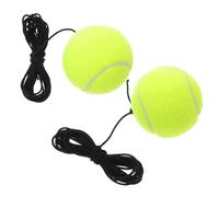 ORFOFE 2 Pezzi Pallina da Tennis con Corda Elastica per Allenamento, Palline da Allenamento per Tennis per Principianti, Attrezzatura Portatile per Pratica Singola e Miglioramento