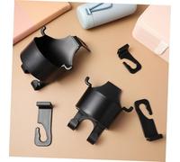 ORFOFE 2 Pezzi Portabicchieri Auto da Poggiatesta Nero Organizer Sedile Posteriore in Plastica Resistente Supporto Multifunzionale per Bottiglie Telefoni e Chiavi Installazione Facile e
