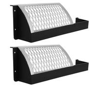 ORFOFE 2 Pezzi Scatola Porta Palline Biliardino in Plastica Resistente Rete Nera Spruzzata Argento per Sostituzione e Organizzazione Biliardino Casa e Bar Accessori Calcio Balilla per Uso