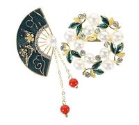 ORFOFE 2 Pezzi Spille Vintage in e Rotonda Spille Decorativi per Abbigliamento Borse e Facili Indossare e Sicure