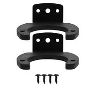 ORFOFE 2 Pezzi Supporto da Parete per Microfono in Ferro e Silicone Nero, Piccolo e Pratico Gancio per Microfono Wireless, Montaggio a Muro per Studio e Casa