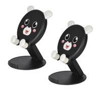 ORFOFE 2 Pezzi Supporto per Smartphone e Silicone in ABS Pieghevole | Uso Domestico e Videoconferenze, Fissaggio Stabile del Dispositivo, Riduce le Occlusioni dello Schermo