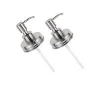 ORFOFE 2 Pezzi Tappi Dosatori in Acciaio per Dispenser Mason Jar Pompa per Lozione Bagno Copertura Resistente per Barattoli in Vetro