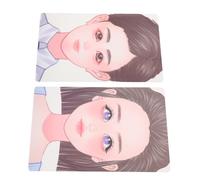 ORFOFE 2 Pezzi Tavolo Pratica Trucco Modello Riutilizzabile per del Make Up con Design Completo e Materiale Pet Resistente per Esercizi Pittura