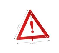 ORFOFE 2 Pezzi Triangolo Segnalazione Auto Omologato Kit Avvertimento Resistente Vento Cartello Sicurezza Portatile Facile da Installare