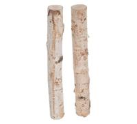ORFOFE 2 Pezzi Tronchetti di Legno Naturale di Betulla per Decorazioni Rustiche e Artigianali, Legno Grezzo Elegante per Composizioni Interne e Arredamento Living