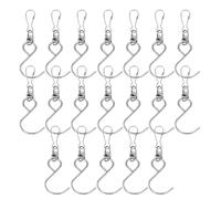 ORFOFE 20 Pezzi Ganci Rotanti S Shape in Acciaio Inossidabile per Campanelli Eolici e Decorazioni da Giardino Resistente alle Intemperie Installazione Rapida Senza Attrezzi per Rami e