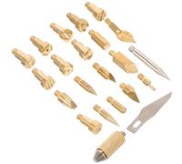 ORFOFE 22 Pezzi Punte per Pirografia Legno Attrezzi Fai da Te per Incisione e Carving Punte Sostitutive Resistenti e Compatte per Penna Pirografo Facili da Usare e Trasportare