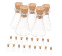 ORFOFE 24 pezzi Mini Barattoli di Vetro Trasparente con Tappi in Sughero Vasetti Piccoli per Fai da Te Bottigliette Portafortuna Versatili per Dolci Profumi e Decorazioni per Regali e