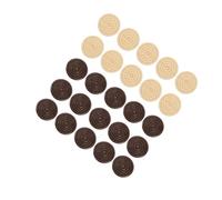 ORFOFE 24 pezzi Pedine Legno per Gioco da Tavolo Pedine Rotonde Resistenti e Comode per Scacchi e Backgammon Legno Naturale Levigato Adatto a Adulti Facile da Trasportare e Conservare