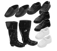 ORFOFE 25 Paia Scarpe da mini oggetti modelli mini decorative Nero