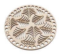 ORFOFE 2Pezzi Base Legno per Cestino all Uncinetto per Progetti Fai da Te Fondo Resistente e Preforato per Borse Artigianali Facile da Usare e Sicuro al Tatto
