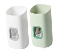 ORFOFE 2pezzi Dispenser Automatico per Dentifricio in Plastica Spremitore di Dentifricio da Appendere alla Parete per Bagno per Wc