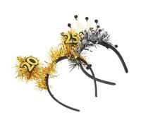 ORFOFE 2pezzi Fascia per Capelli Glitter per Capodanno Decorazioni Stella e Lettere Copricapo da Festa Nastro Colorato Accessorio per Capelli per Donne e Uomini