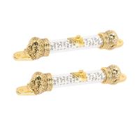 ORFOFE 2pezzi Mezuzah Ebraica in Metallo Mezuzah da Appendere alla Porta Esterna Judaica Porta Religiosa per Casa