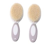 ORFOFE 2pezzi Spazzola Per Capelli in Fibra Naturale Per Ragazzo Ragazza Di Spazzole Per Cura Dei Capelli Design Testa Rotonda Materiale Di Qualità Per Pulizia Del Cuoio Capelluto Del Rag